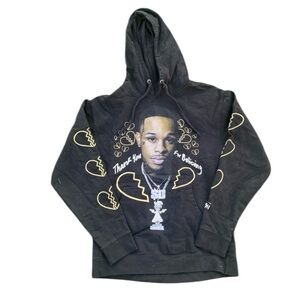Lil toosi Black Graphic Hoodie long sleeve hoodie